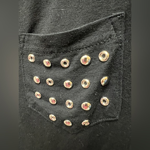 🖤 BeBe Black Grommet Blouse - Picture 3 of 4